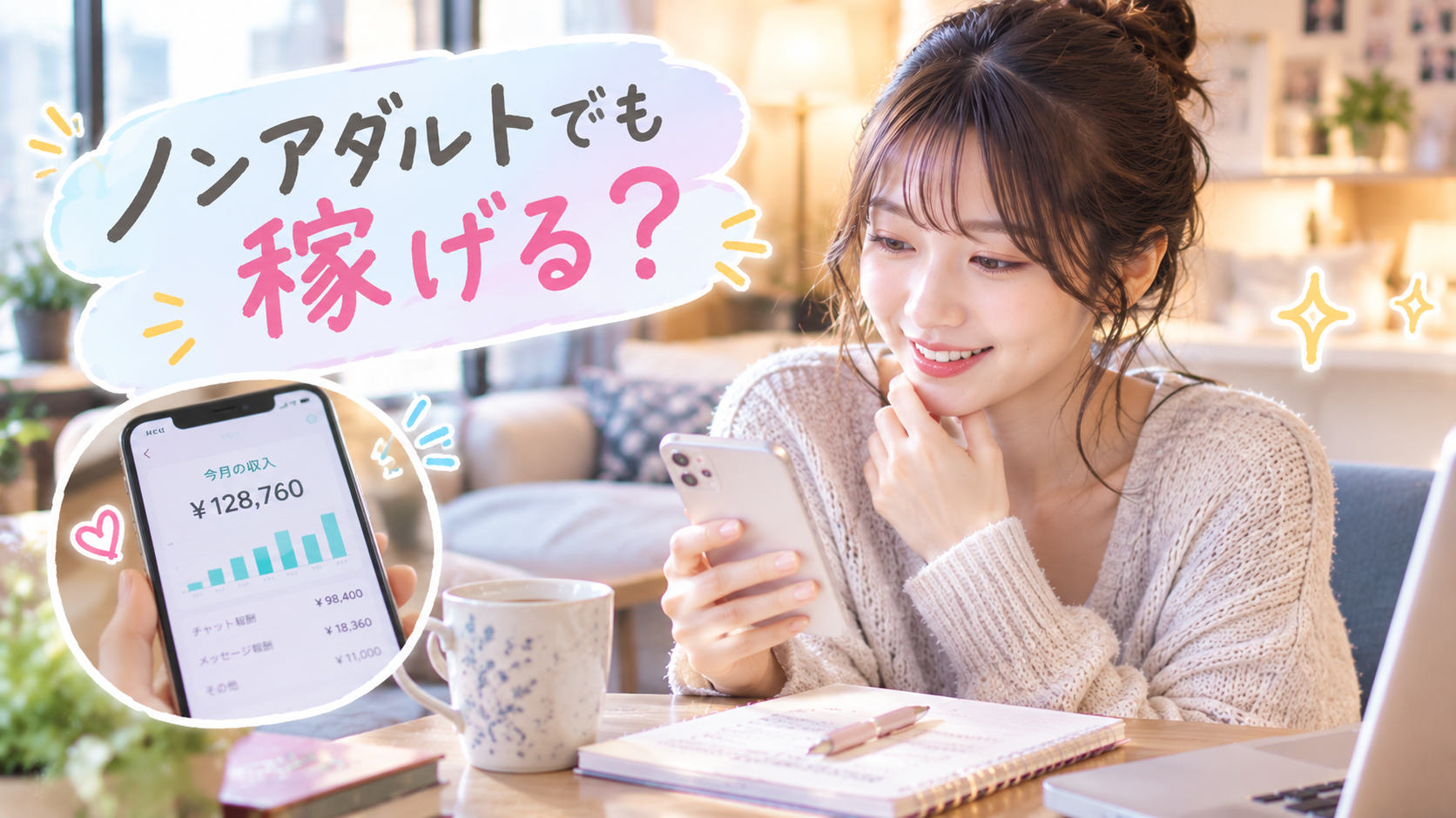リモ活の始め方をイメージした女性